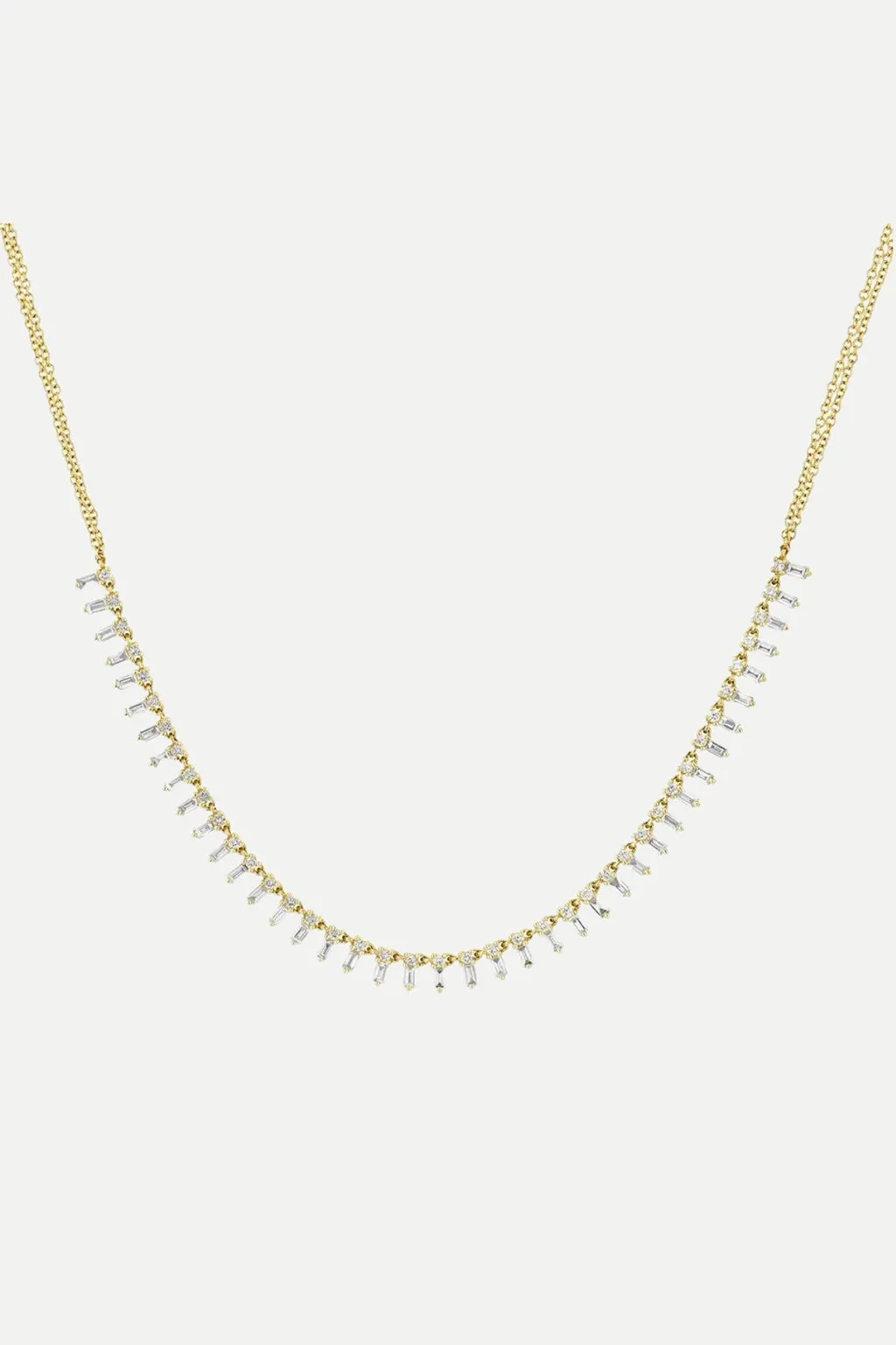 MINI DIAMOND BAGUETTE NECKLACE