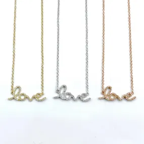 Mini Love Diamond Necklace 14K Gold