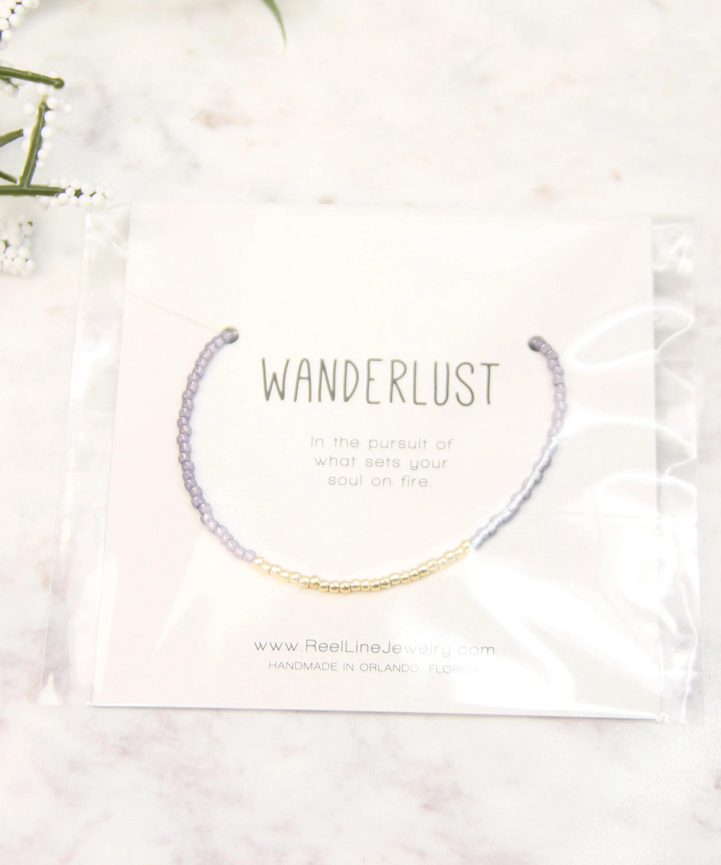 Minimalist Bracelet, Wanderlust - Violet