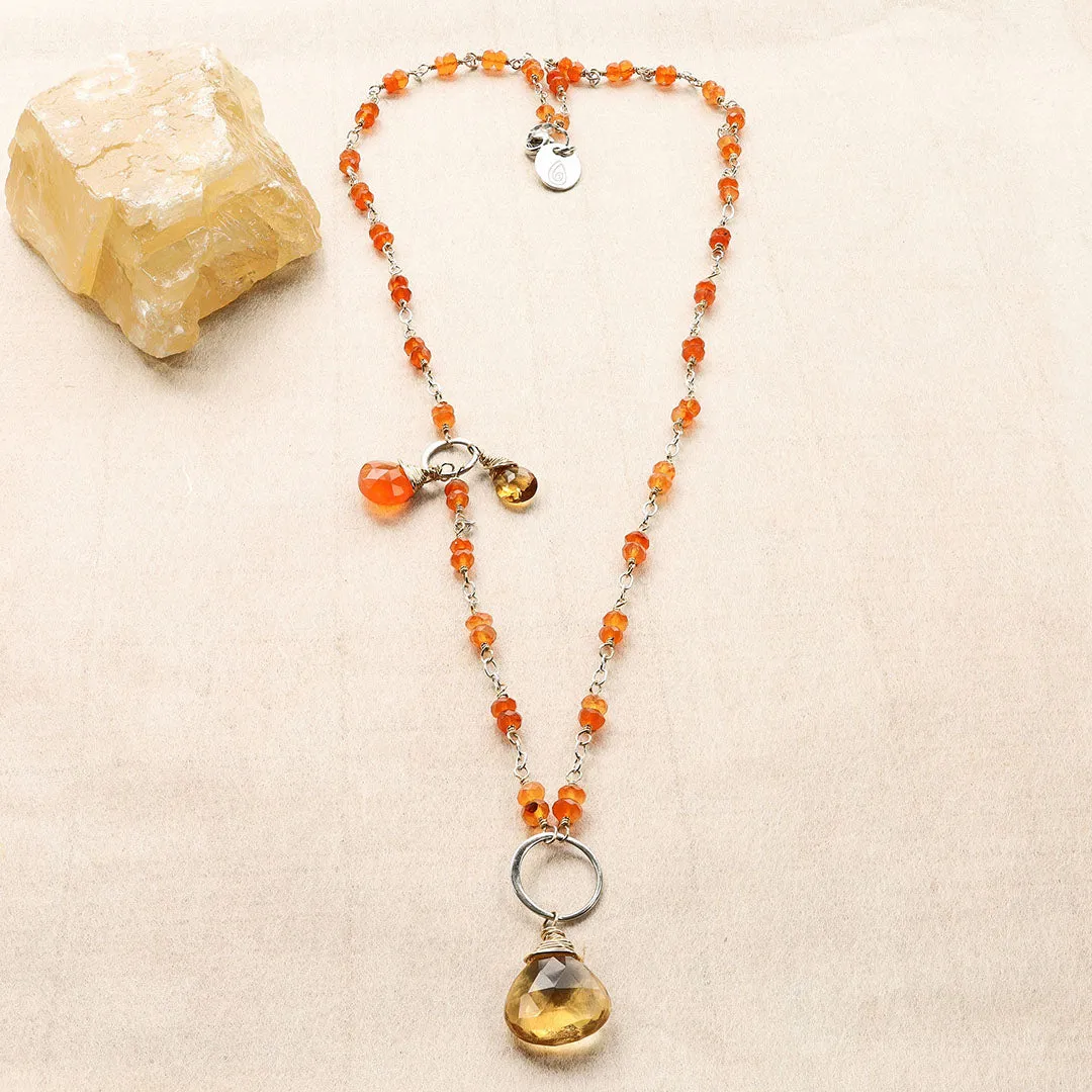 Orange Carnelian Necklace - Aren't you Glad it's Orange