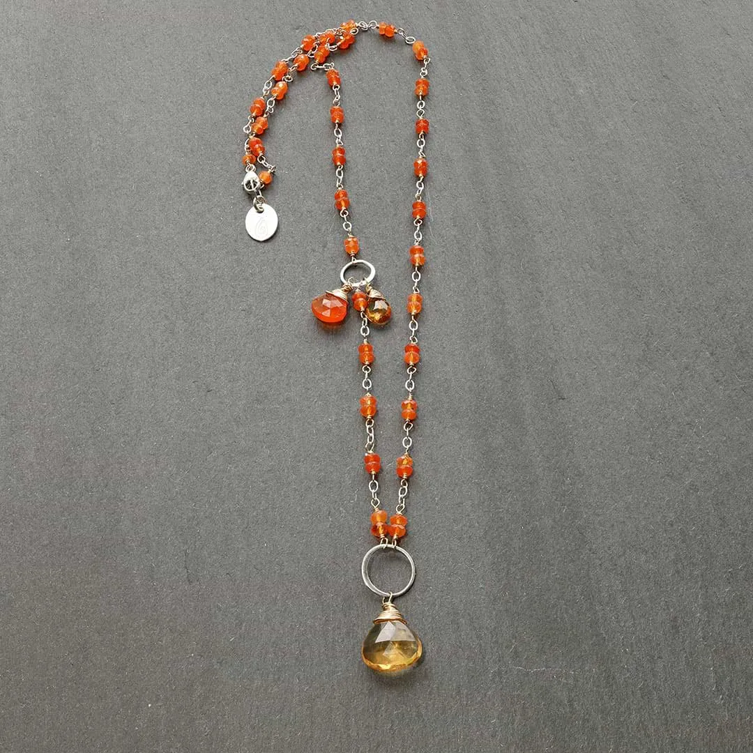 Orange Carnelian Necklace - Aren't you Glad it's Orange