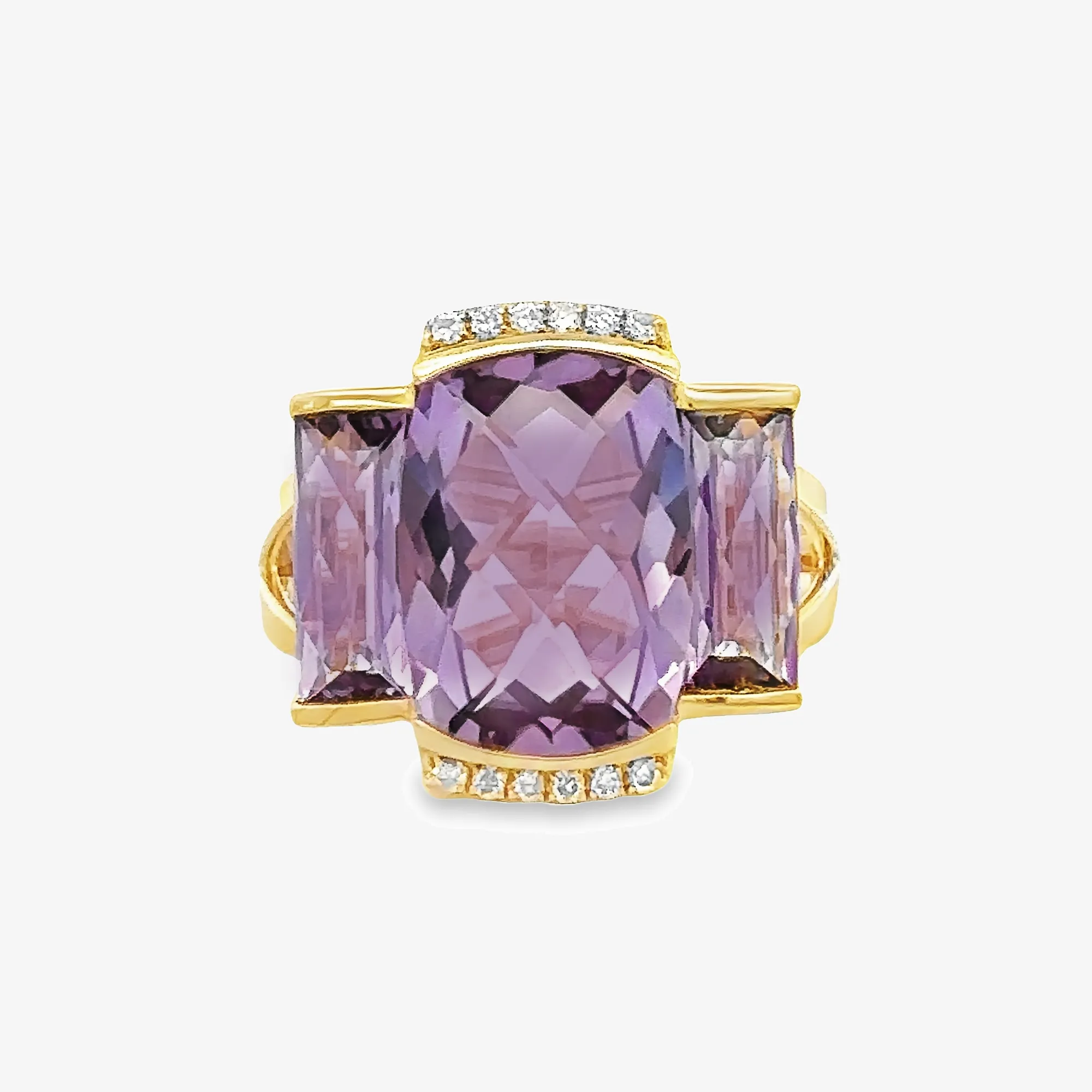 Pink Amethyst Briolette Collection Small Ring