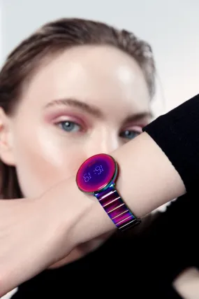 Purple digital watch