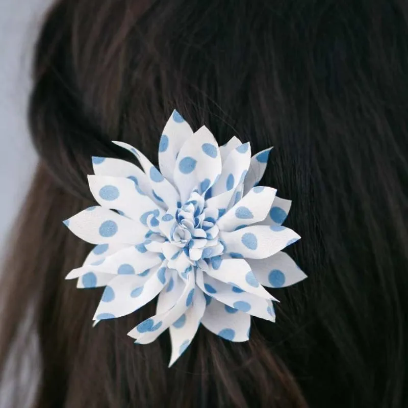 Put Me On the Spot Blue Polka Dot Hair Clip