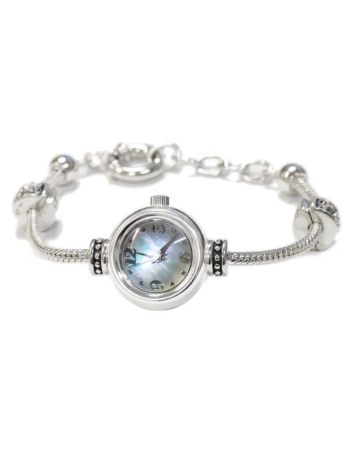 Reflection Beads Sterling Silver Watch - Spring Butterfly & Flower 3 Bead Set