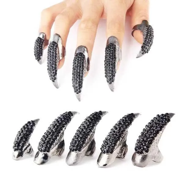 Rhinestone Crystal Claw Rings