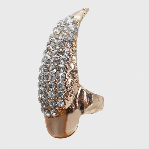 Rhinestone Crystal Claw Rings