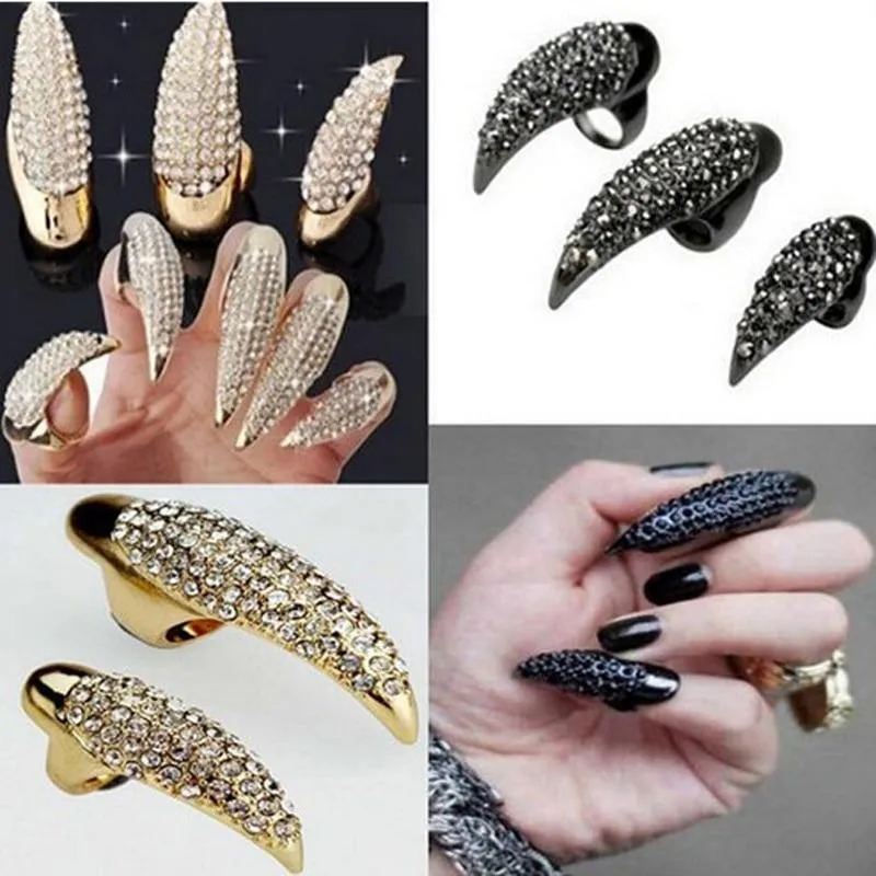 Rhinestone Crystal Claw Rings