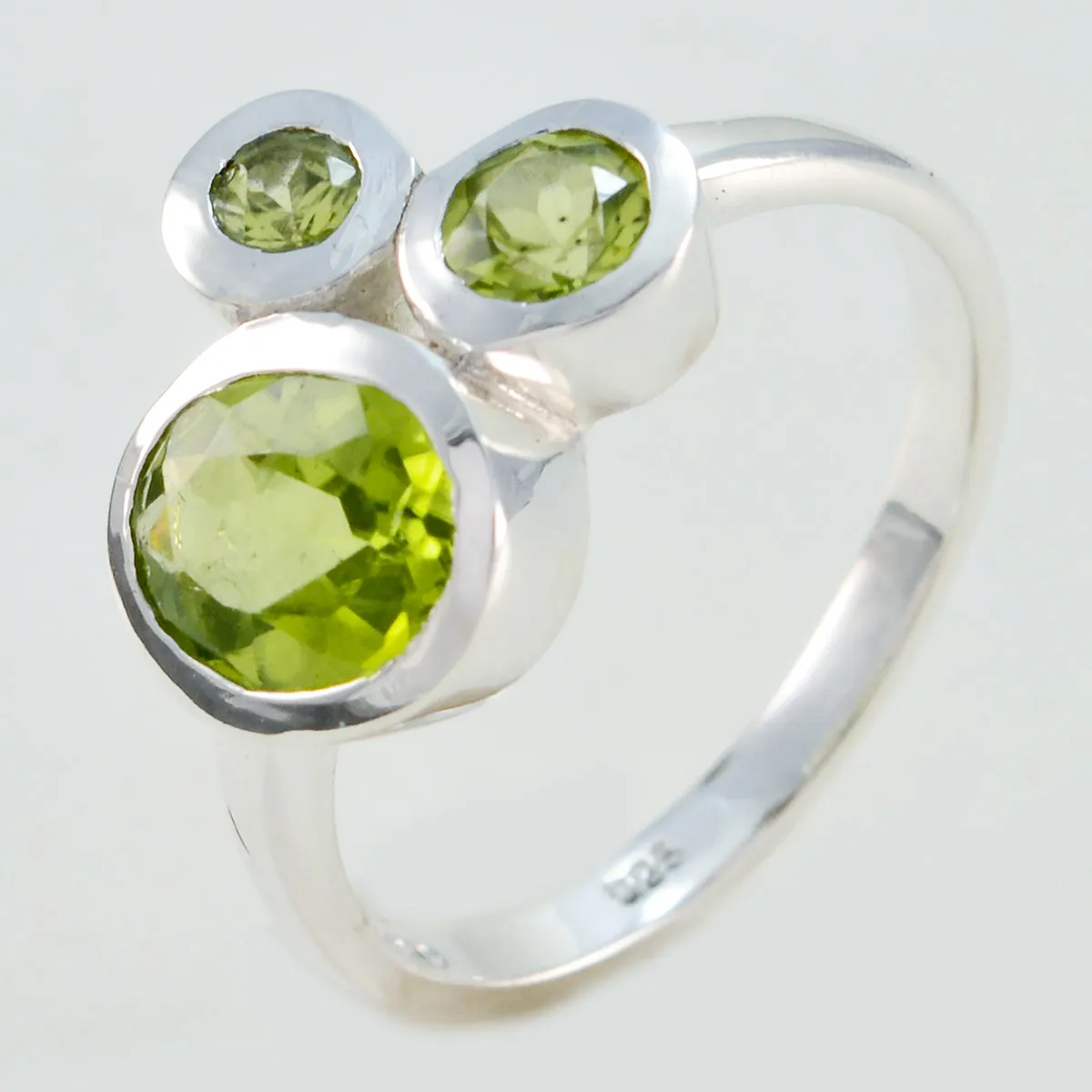 Riyo Bonnie Gemstones Peridot 925 Sterling Silver Rings Fine Seller