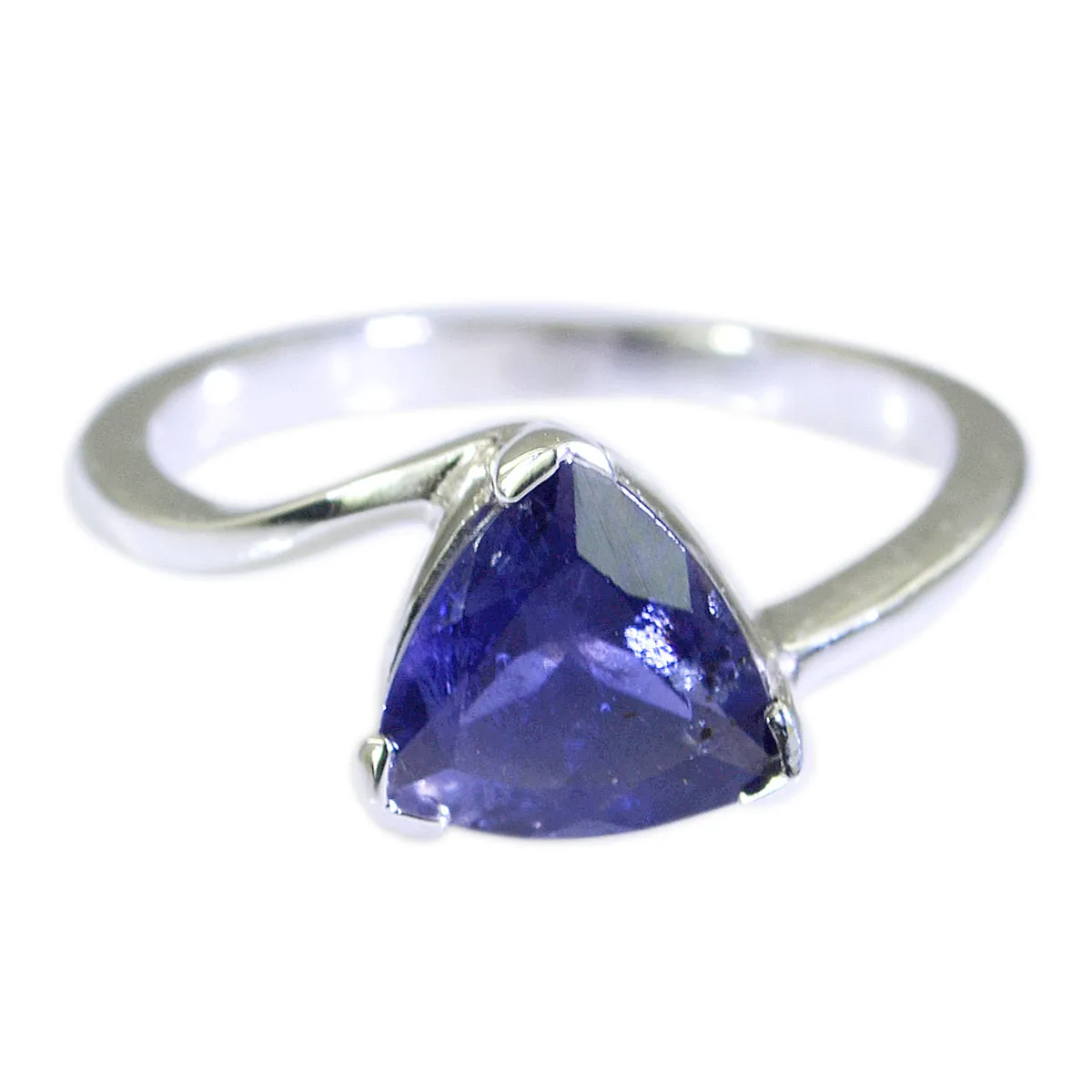 Riyo Exquisite Stone Iolite 925 Sterling Silver Rings Pagan Jewelry