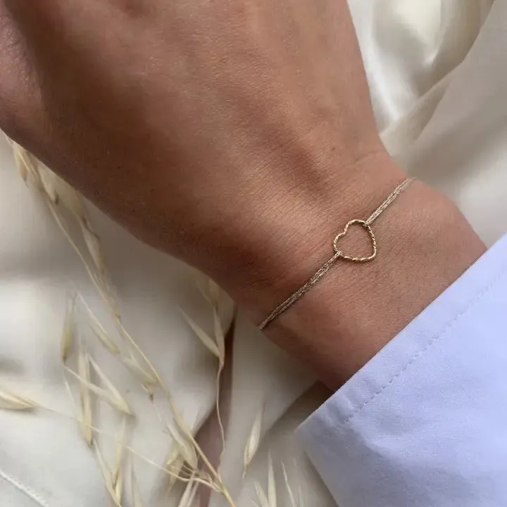 Romeo Bracelet - Thread - Chiseled  Heart