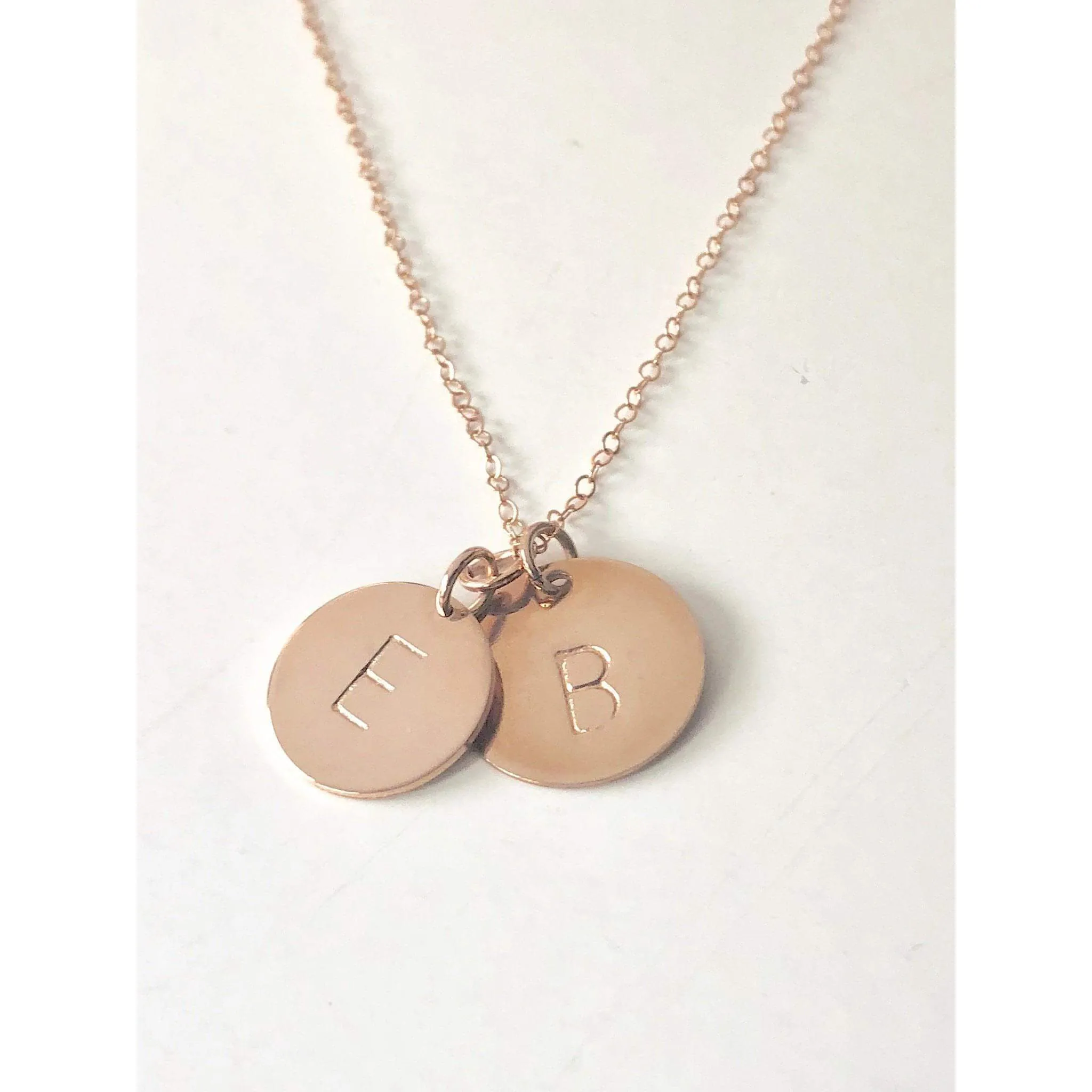 Rose Gold 2 Discs Necklace