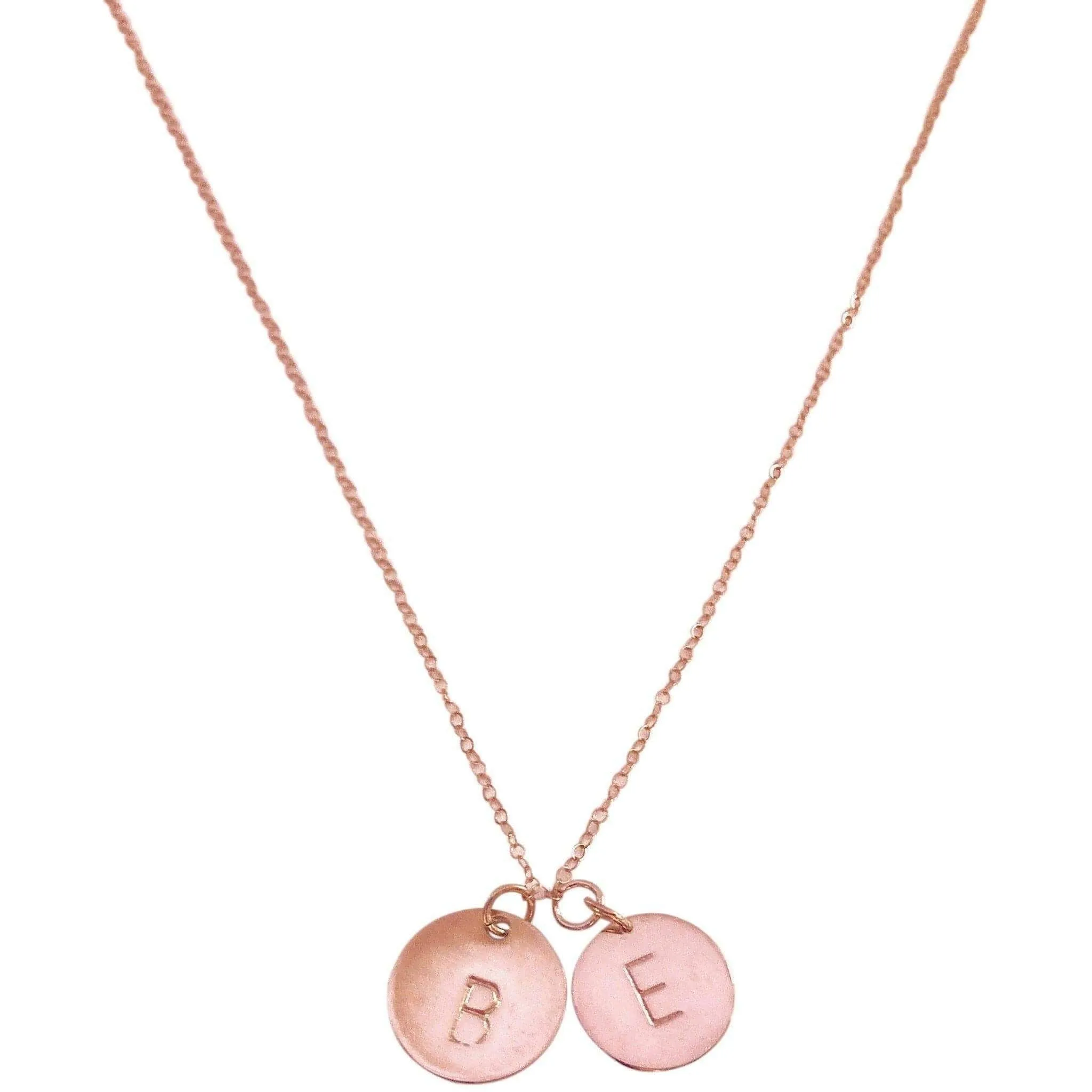 Rose Gold 2 Discs Necklace