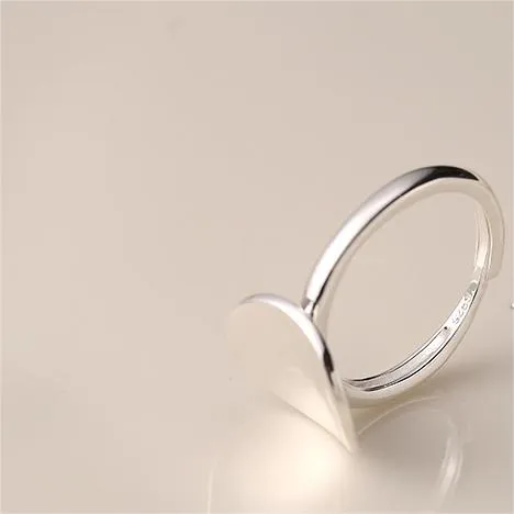 S925 Sterling Silver Oval Polished Plain Ring