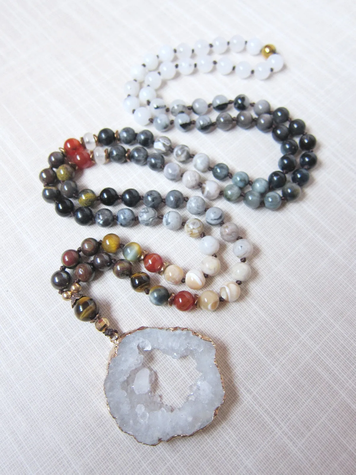 SALE - The Inner Power Beaded Mala Necklace in 108 Beads