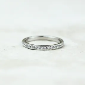 Silver Qudo Crystal Eternity Ring