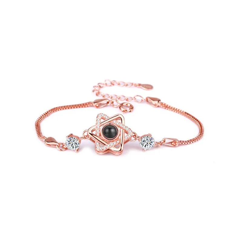 Six Pointed Star Felicity Bracelet with Picture Inside