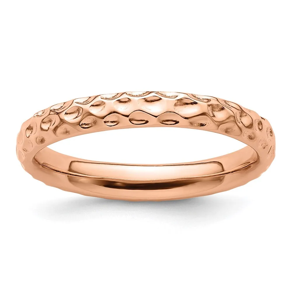 Stackable Expressions Pink-Plated Ring in Sterling Silver