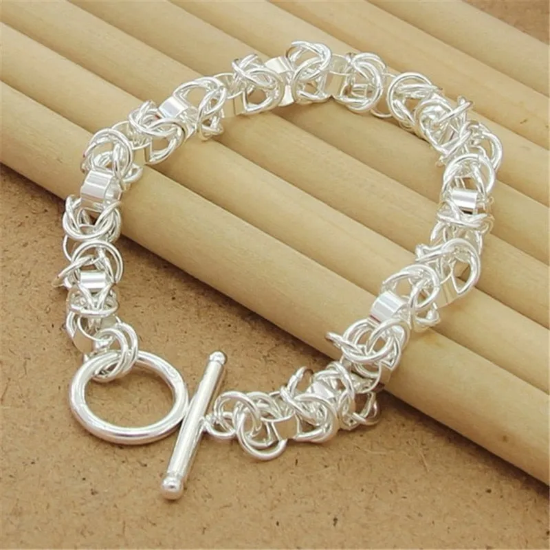 Sterling Silver Charm Jewelry Bracelet