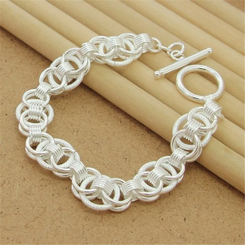 Sterling Silver Charm Jewelry Bracelet