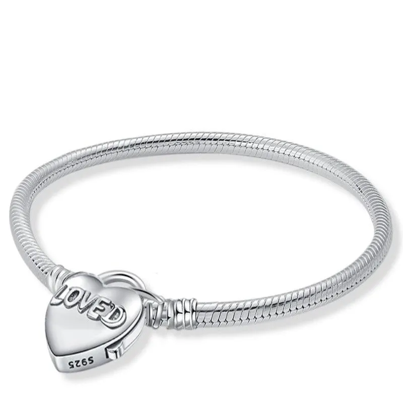 Sterling Silver Charm Women Jewelry Bracelet