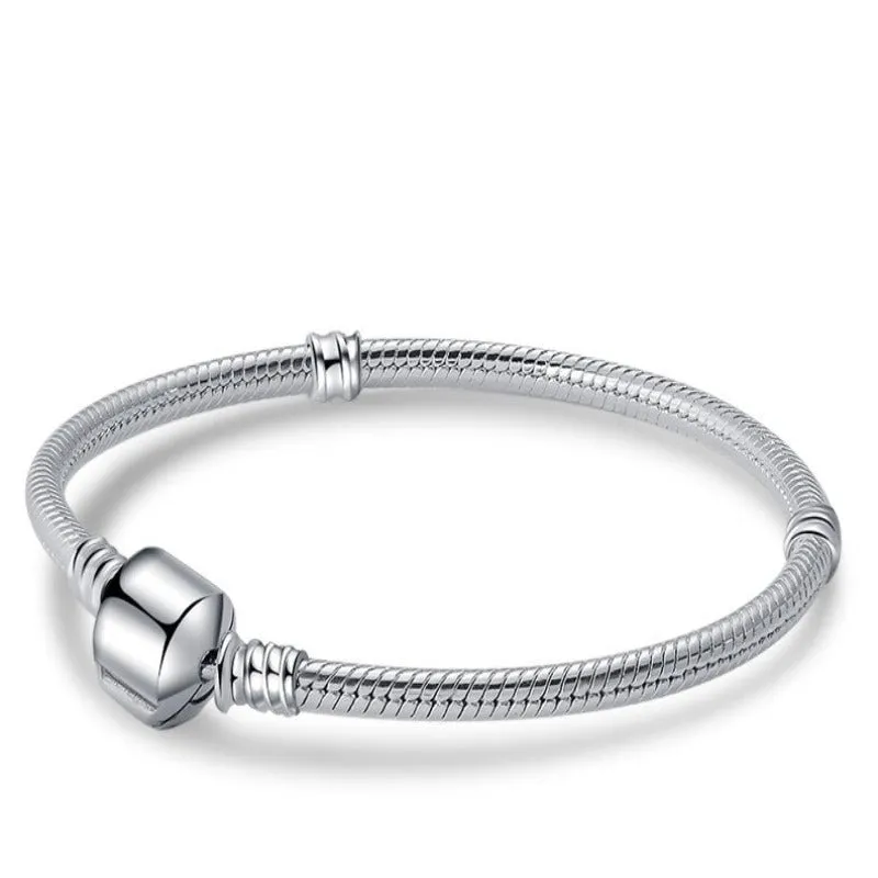 Sterling Silver Charm Women Jewelry Bracelet