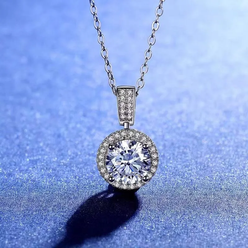 Stunning Unique Diamond Necklace _ 925 Sterling Silver