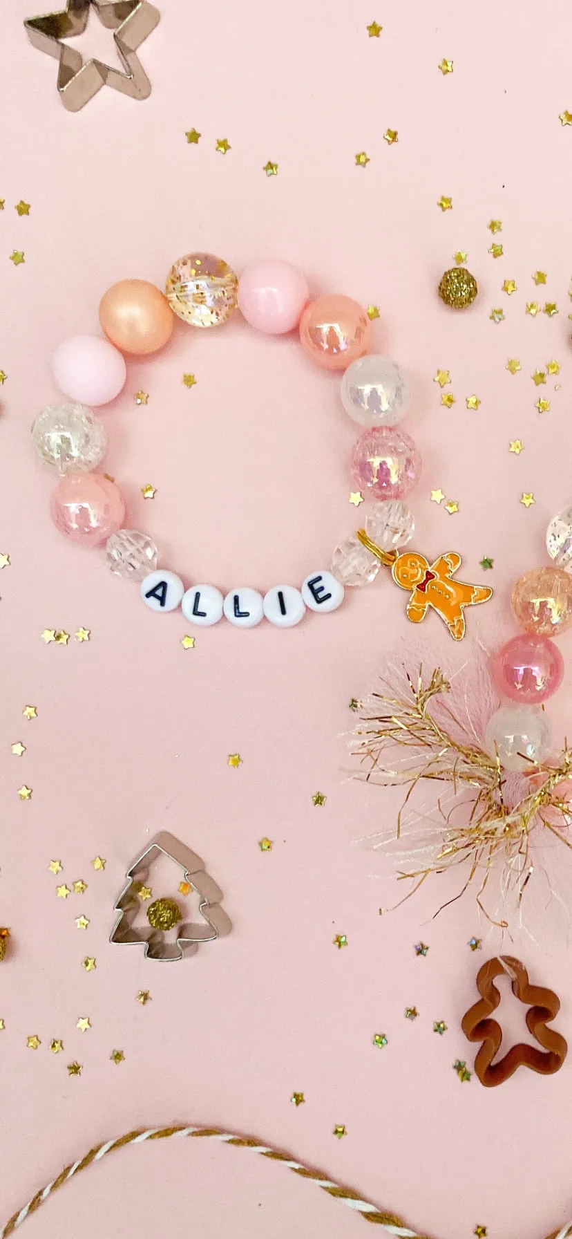 Sweet Gingerbread Charm Bracelet - Customizable