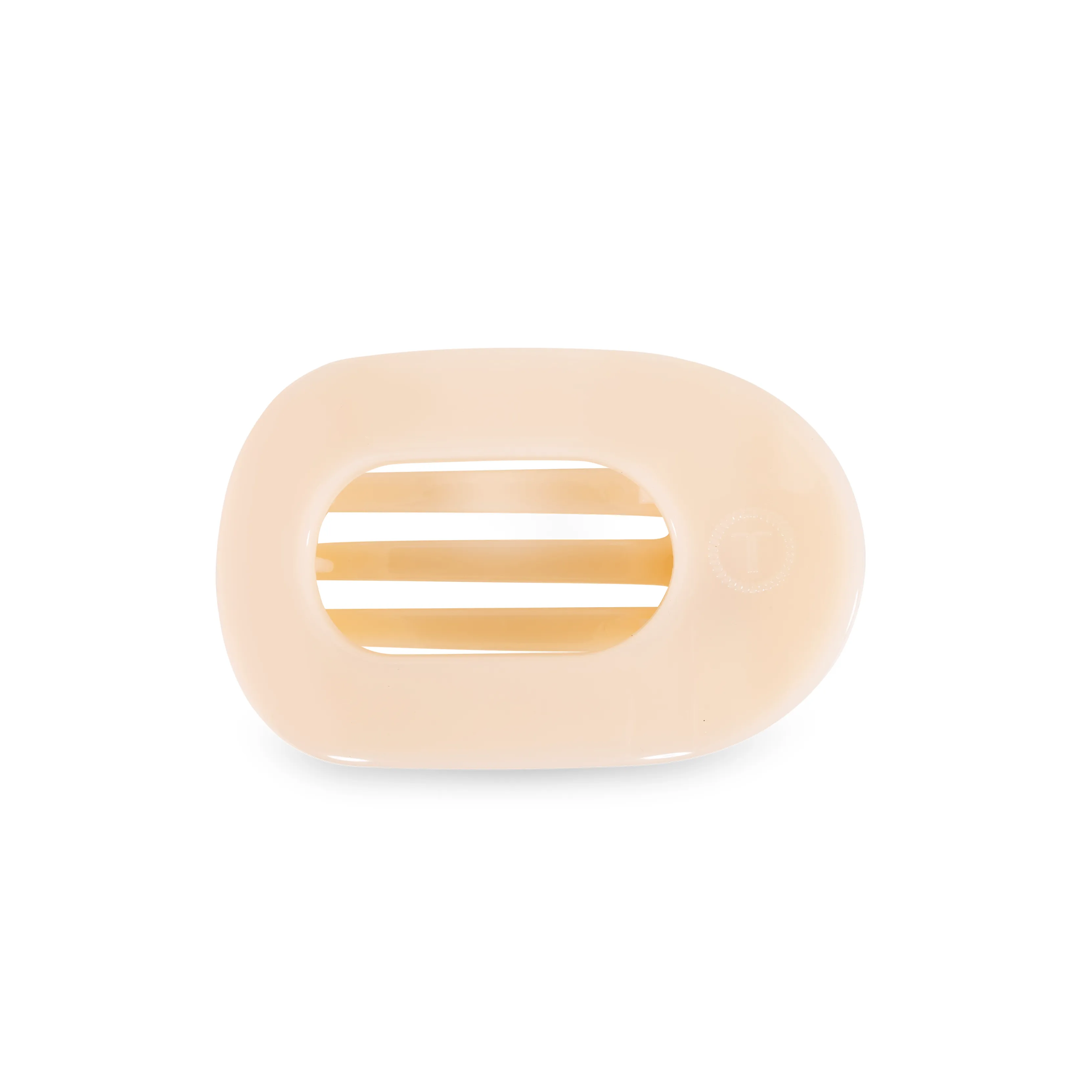 Teleties Almond Beige Large Flat Round Clip