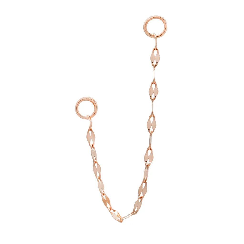 Tile Chain - Solid 14kt Gold