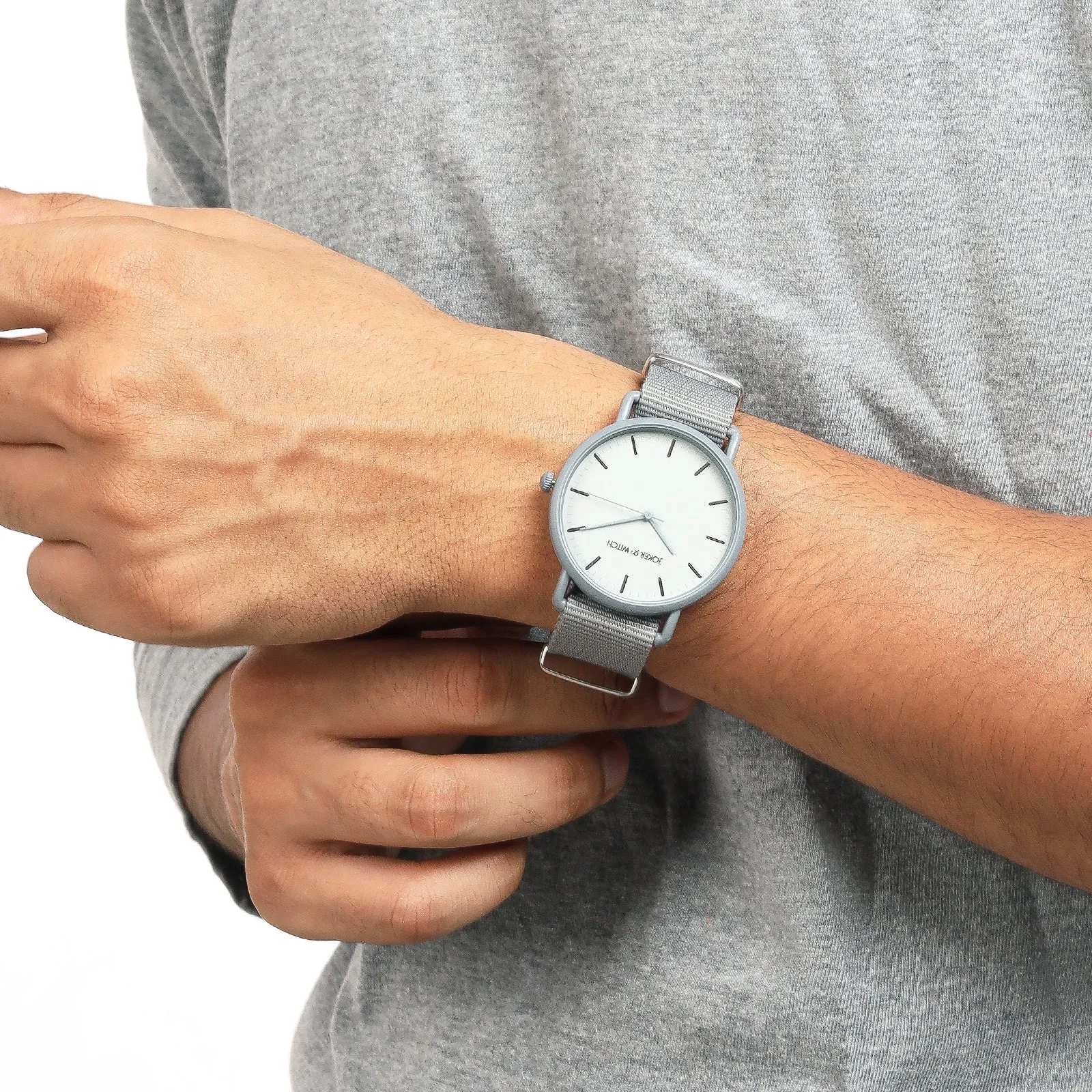 Tranquil Grey Nylon Strap Watch