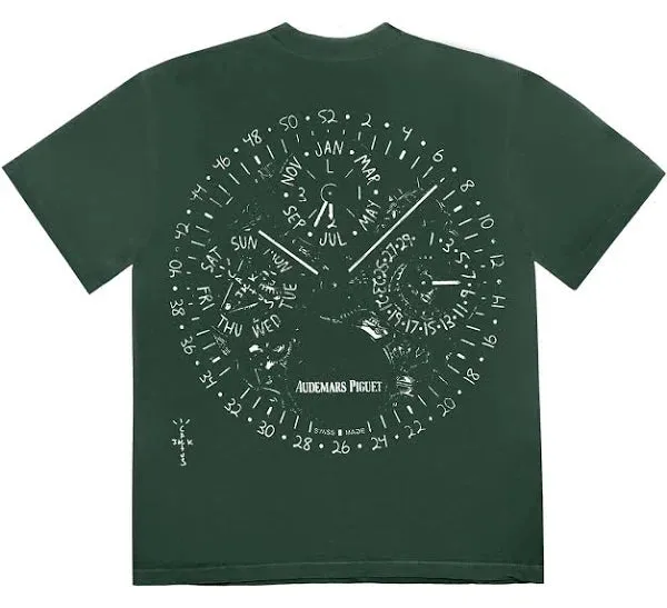 Travis Scott CJ x Audemars Piguet Watch Face Tee "Green"