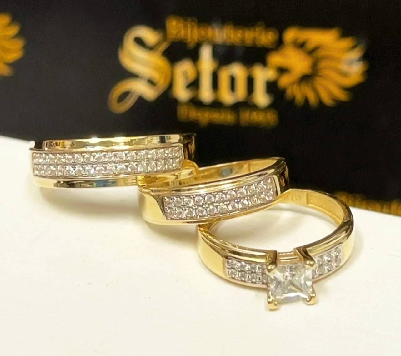 Trio wedding rings