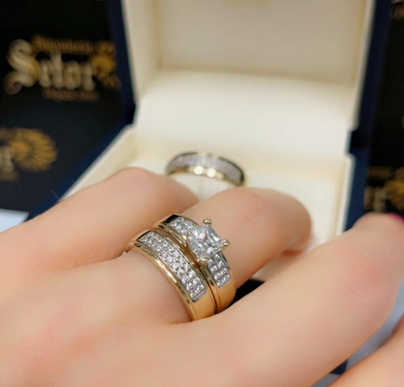 Trio wedding rings