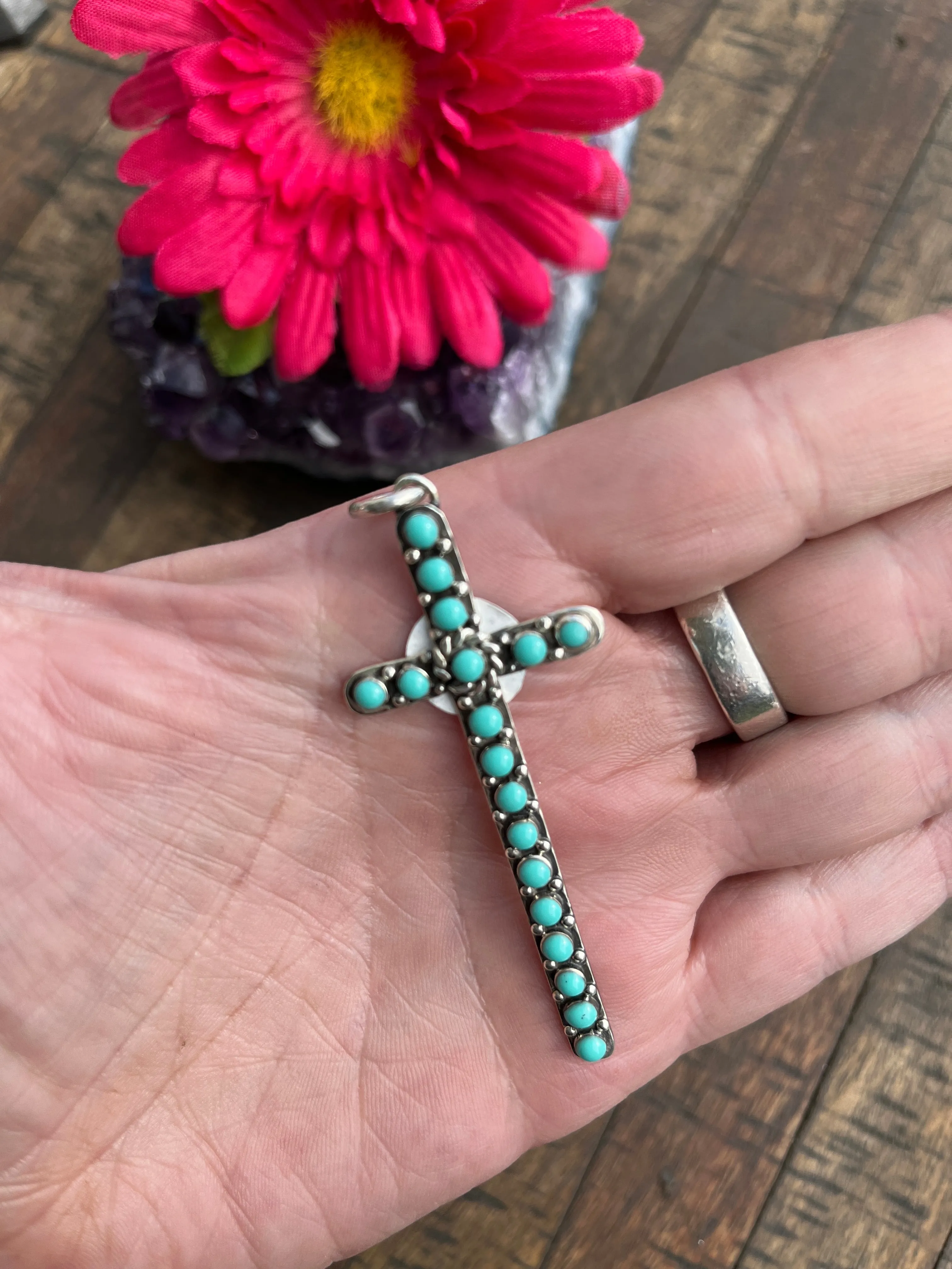 Turquoise Cross Pendant