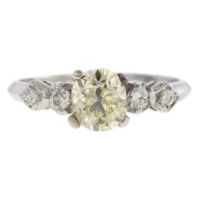 Vintage Engagement Ring, Old Mine Cut 1.30ct