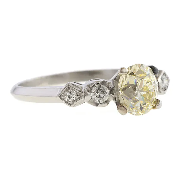 Vintage Engagement Ring, Old Mine Cut 1.30ct