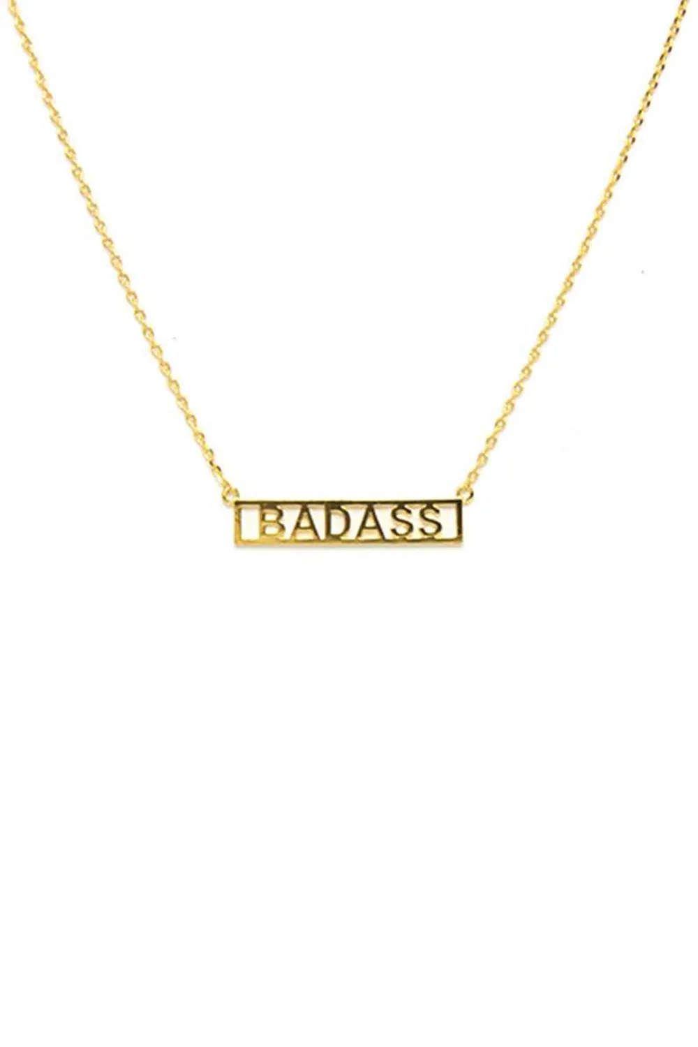 Womens Fashion Tequila Word Bar Necklace