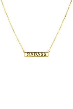 Womens Fashion Tequila Word Bar Necklace